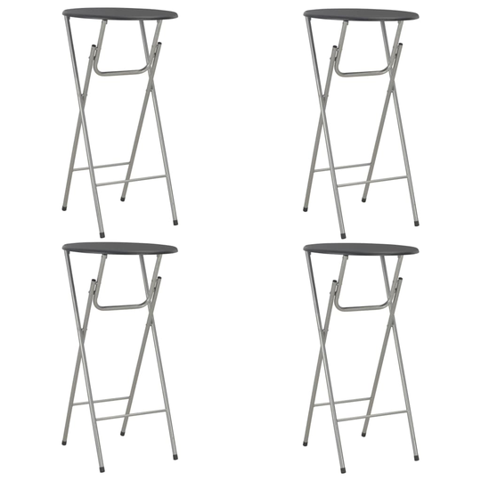 vidaXL Baaripöydät 4 kpl musta 60x112 cm MDF