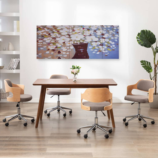 vidaXL Kanvaasitaulusarja kukat ruukussa monivärinen 200 x 80 cm