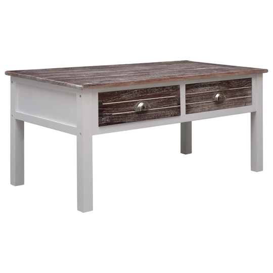 vidaXL Sohvapöytä ruskea 100x50x45 cm puu