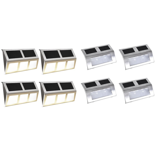 vidaXL Aurinkoenergiavalaisimet 8 osaa LED-valot