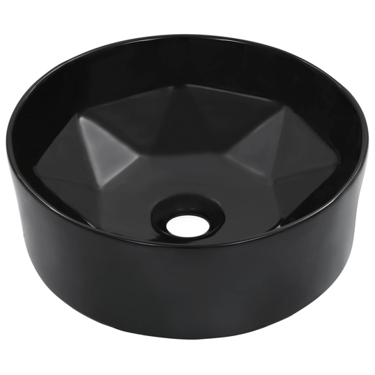 vidaXL Pesuallas 36x14 cm keraaminen musta