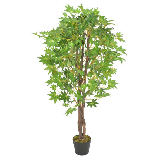 vidaXL Tekokasvi vaahtera ruukulla vihreä 120 cm