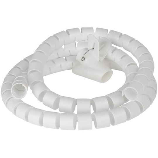 Gelia 4000014351 Kaapelikerääjä 1,5 m x 25 mm, valkoinen