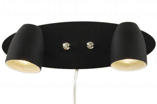 Sandnes double reading lamp (musta)