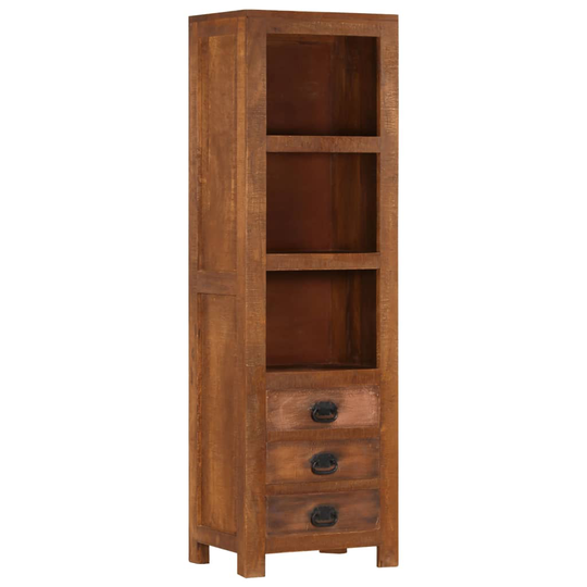 vidaXL Kaappi kolmella laatikolla 40x30x130 cm täysi mangopuu
