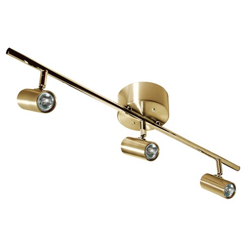 Cato LED 3-spot straight (Brass / Kulta)
