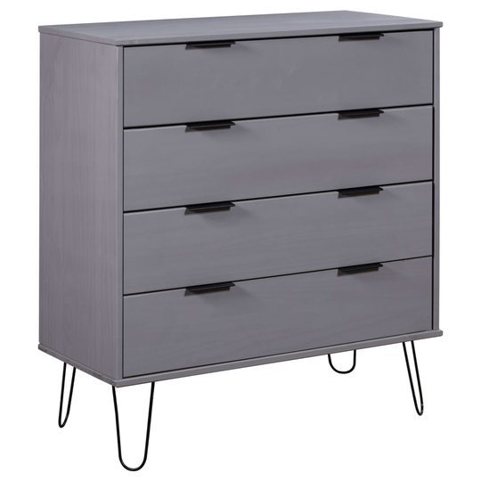 vidaXL Laatikosto harmaa 76,5x39,5x90,3 cm täysi mänty