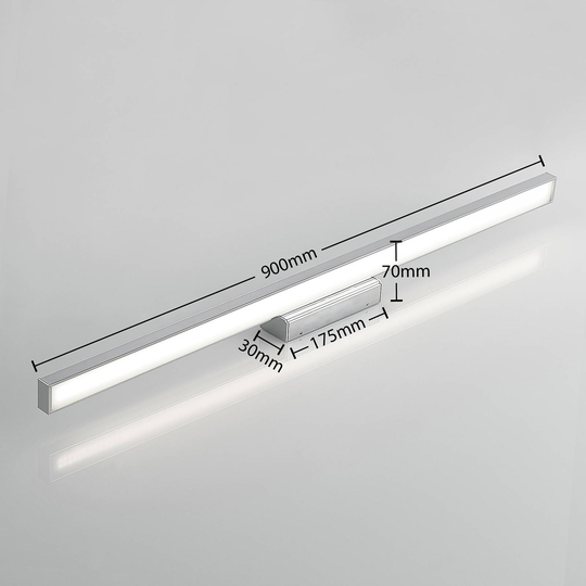 Lindby Alenia -kylpyhuoneen LED-peililamppu, 90 cm