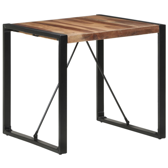 vidaXL Ruokapöytä 80x80x75 cm täysi puu seesamviimeistelyllä