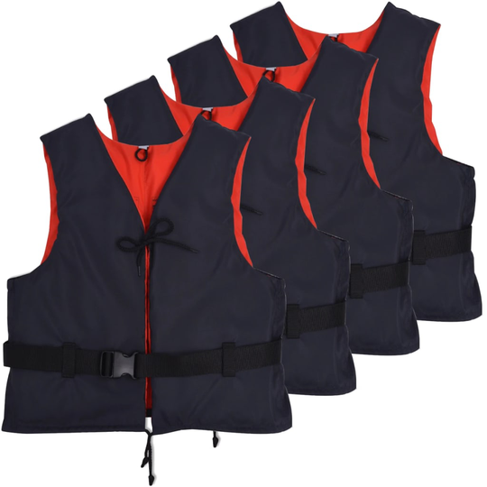 vidaXL Kelluntaliivit 4 kpl 50 N 70-90 kg laivastonsininen (91132x4)