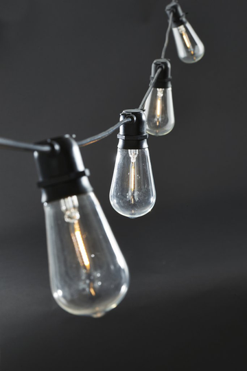 Light chain E27 oval LED (musta)