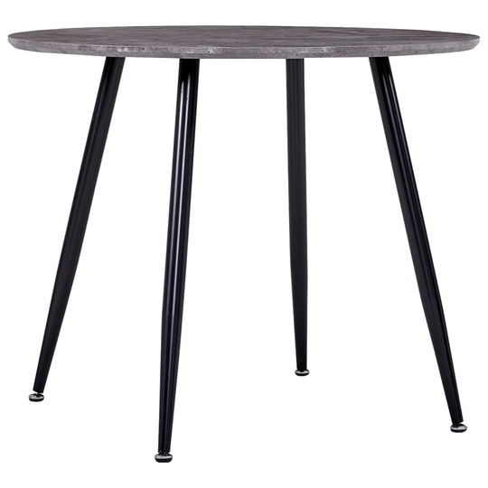 vidaXL Ruokapöytä betoni ja musta 90x73,5 cm MDF