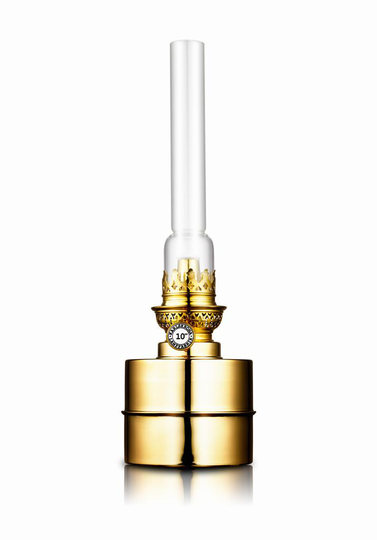 Flaggskär fotogenlampa (Brass / Kulta)