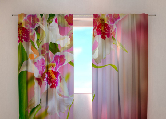 Pimentävä verho MOTTLE ORCHIDS 1, 240x220 cm