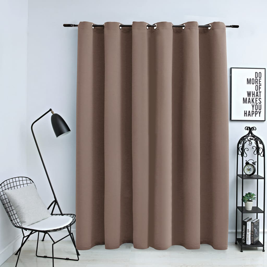 vidaXL Pimennysverho metallirenkailla ruskeanharmaa 290x245 cm