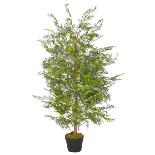 vidaXL Tekokasvi sypressi ruukulla vihreä 120 cm