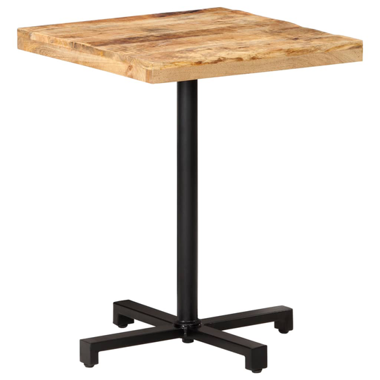 vidaXL Bistropöytä neliö 60x60x75 cm karkea mangopuu