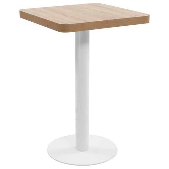 vidaXL Bistropöytä vaaleanruskea 50x50 cm MDF