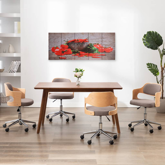 vidaXL Kanvaasitaulusarja paprika monivärinen 150 x 60 cm