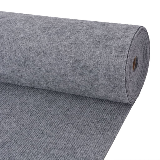 vidaXL Näyttely rihmamatto 1,2x15 m harmaa
