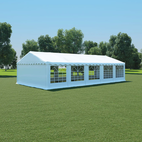 vidaXL Puutarhakatos PVC 5x10 m Valkoinen