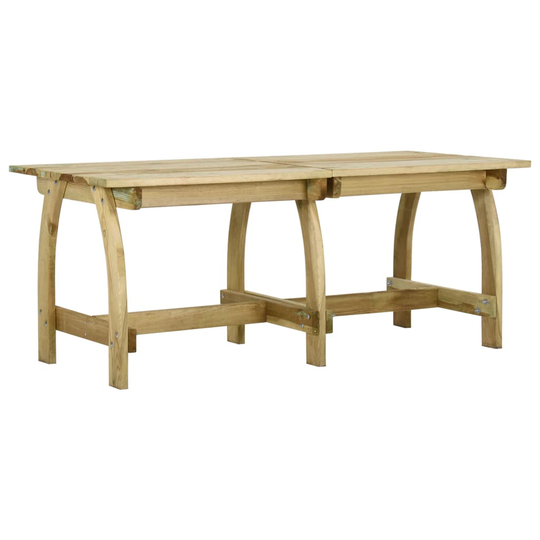 vidaXL Puutarhapöytä 220x74x75 cm kyllästetty mänty