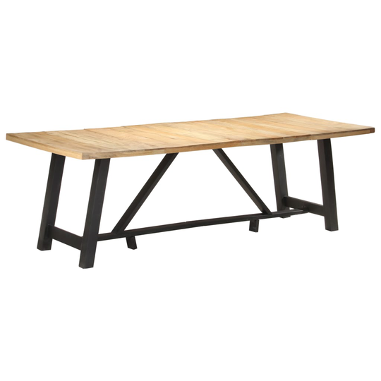 vidaXL Ruokapöytä 240x100x76 cm karkea mangopuu