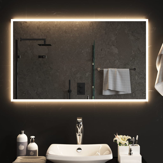 vidaXL LED-kylpyhuoneen peili 100x60 cm