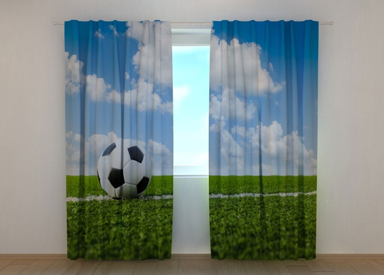 Puolipimentävä verho BALL ON A FOOTBALL 240x220 cm