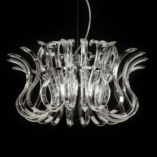 Läpimitta 50 cm - lasiriippuvalaisin Wave