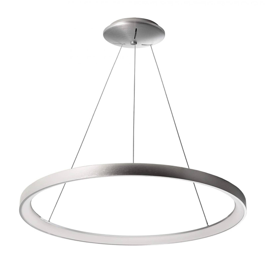 LED-riippuvalo Merope Ø 78 cm, himmennys, hopea