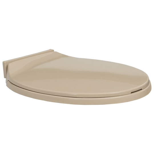 vidaXL WC-istuin pehmeästi sulkeutuva beige soikea