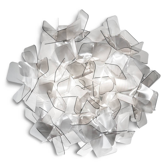 Slamp Clizia -design-seinävalaisin, savunharmaa