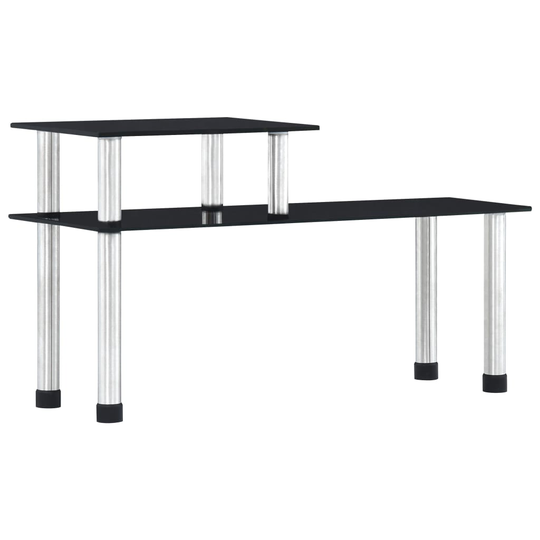 vidaXL Keittiöhylly musta 45x16x26 cm karkaistu lasi
