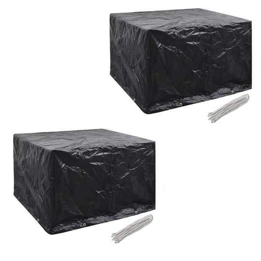 vidaXL Puutarhakalustesuojat 2 kpl 4 hengen 8 purjerengasta 113x113 cm