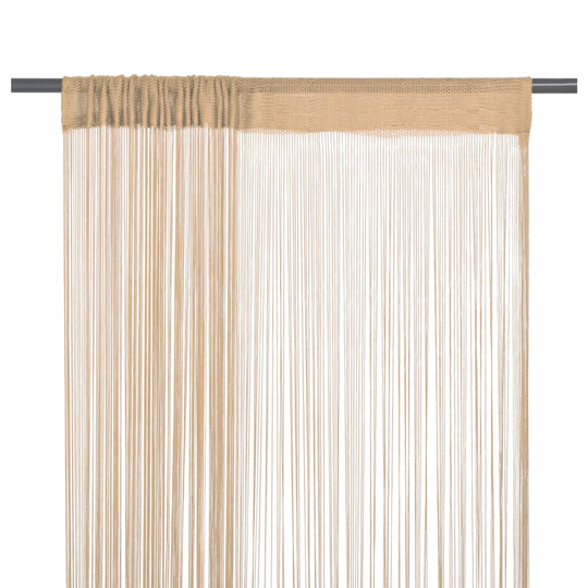 vidaXL String-verhot 2 kpl 140x250 cm Beige