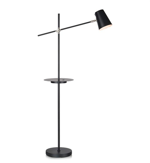 Linear golv w. USB (musta)