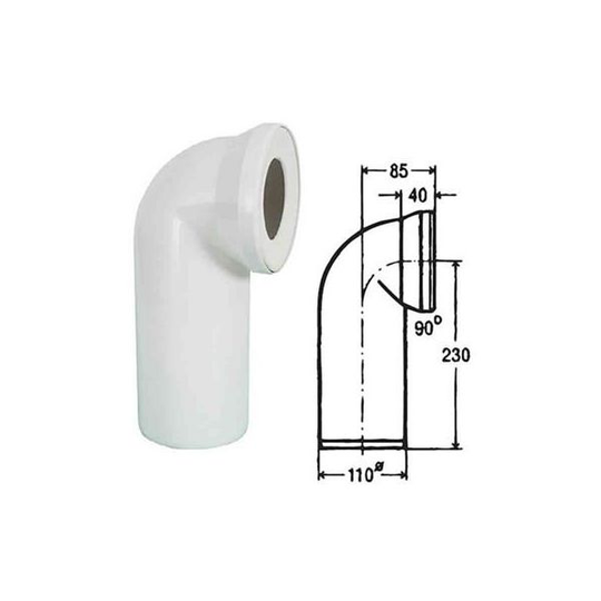IDO 7788607 Viemäröintiyhde 110 mm, 90°