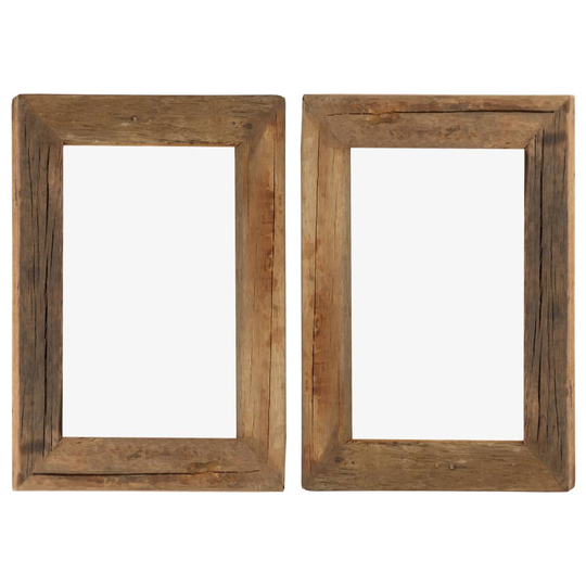 vidaXL Valokuvakehykset 2 kpl 30x40 cm täysi kierrätetty puu ja lasi