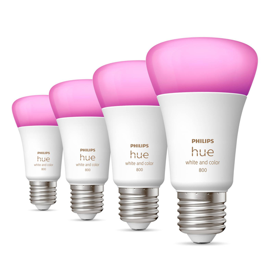 Philips Hue White&Color Ambiance LED E27 6,5W, 4 x