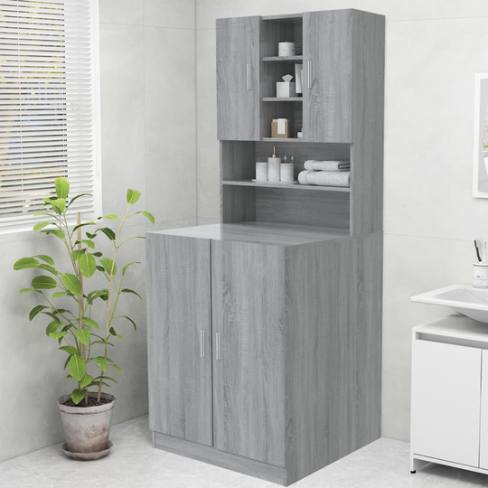 vidaXL Pesukonekaappi harmaa Sonoma 70,5x25,5x90 cm