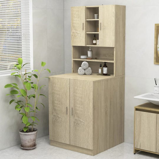 vidaXL Pesukonekaappi Sonoma-tammi 70,5x25,5x90 cm
