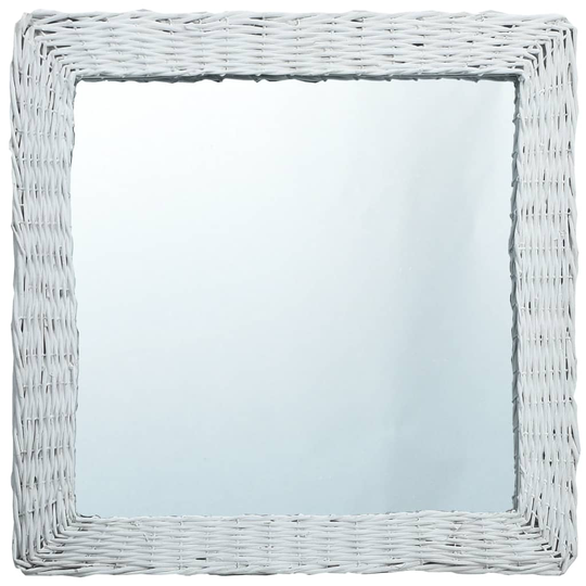 vidaXL Peili valkoinen 60x60 cm paju