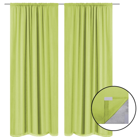 vidaXL Pimennysverhot 2 kpl kaksi kerrosta 140x245 cm Vihreä