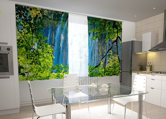 Pimennysverho WATERFALL BEHIND THE WINDOW 200x120 cm