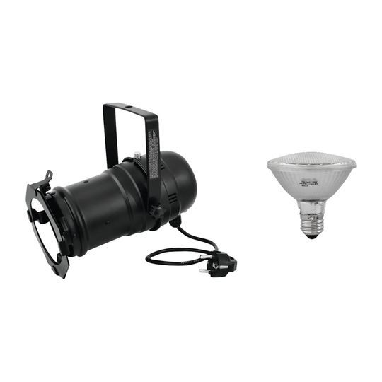 EUROLITE Set PAR-30 Spot -LED-kohdevalo musta
