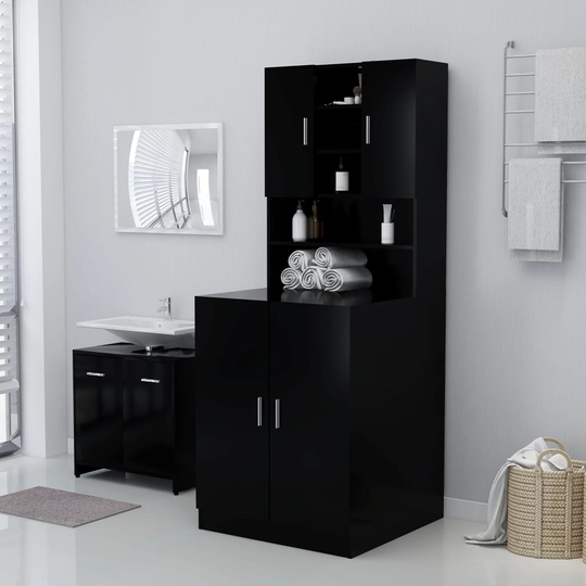 vidaXL Pesukonekaappi musta 71x71,5x91,5 cm