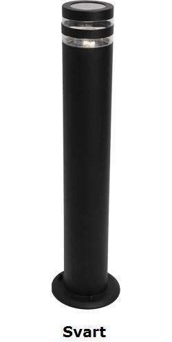 Focus bollard round (musta)