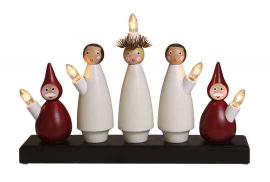 Lucia choir 5L träljusstake (monivärinen)
