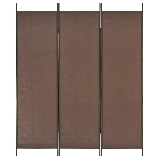 vidaXL 3-paneelinen tilanjakaja 150x180 cm ruskea
